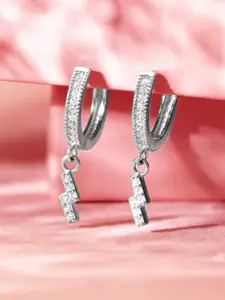 Rubans Silver Silver Plated Geometric Drop Earrings