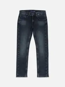 Pepe Jeans Boys Slim Fit Mid-Rise Heavy Fade Dark Shade Clean Look Stretchable Jeans