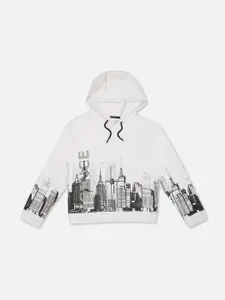 Pepe Jeans Boys Oversized Graphic Printed Hooded Pure Cotton Sweatshirt