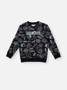 Pepe Jeans Boys Typography Printed Pure Cotton Pullover