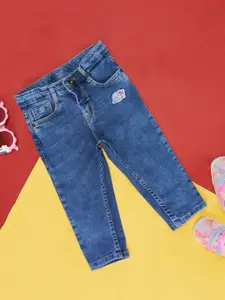Pantaloons Baby Girls Clean Look Light Fade Cotton Jeans