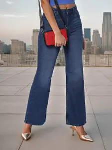 Flying Machine Women Mid-Rise Bootcut Fit Clean Look Non Stretchable Jeans