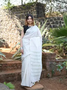 Very Much Indian Pure Linen Paithani Saree