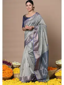Very Much IndianEthnic Motifs Woven Design Zari Silk Cotton Paithani Saree