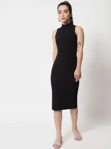 Chemistry Mock Neck Bodycon Midi Dress