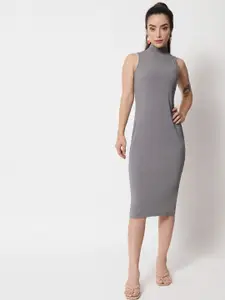 Chemistry Mock Neck Bodycon Midi Dress