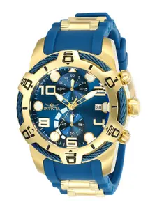 Invicta Men Siicon Straps Analogue Motion Powered Watch-24217-Blue