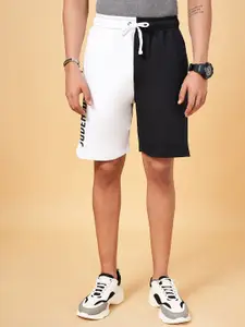 SF JEANS by Pantaloons Men Colourblocked Slim Fit Mid Rise Cotton Sports Shorts