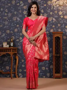 House of Pataudi Woven Design Pure Silk Zari Banarasi Saree