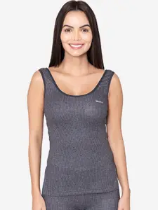 GROVERSONS Paris Beauty Ribbed Round Neck Stretchable Thermal Top
