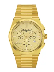Mathey-Tissot Swiss Made Gold Dial Quartz Chronograph Watch for Men's - H117CHPDI