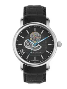 Mathey-Tissot Swiss Made Men Leather Straps Automatic Analogue Watch H7053AN