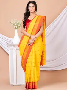 Laa Calcutta Ethnic Motifs Woven Design Pure Cotton Taant Saree