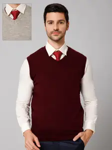 Cantabil V-Neck Acrylic Reversible Sweater Vest