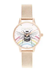Olivia Burton Women Illustrated Animal Textured Dial Analogue Watch OB16WL90