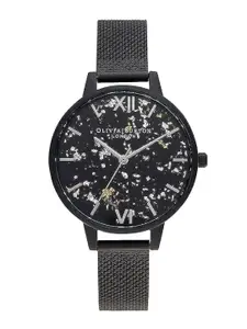 Olivia Burton Women Embellished Dial & Stainless Steel Straps Analogue Watch OB16GD16