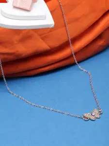 Stylecast X KPOP Rose Gold-Plated CZ Studded Necklace