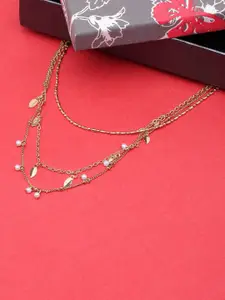 Stylecast X KPOP Gold-Plated Beaded Layered Necklace