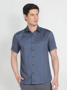 Arrow Sport Spread Collar Opaque Twill Casual Shirt