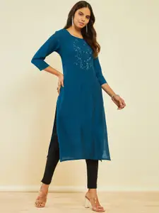 Soch Embroidered Flared Sleeves Thread Work Kurta