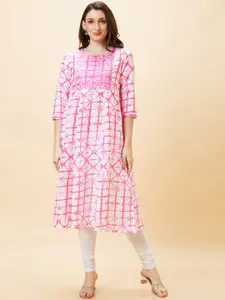 Globus Ethnic Motifs Embroidered A-Line Kurta