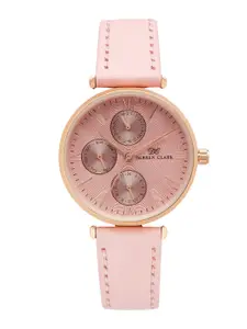 DARREN CLARK Women Leather Straps Analogue Automatic Motion Powered Watch