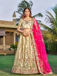 KALINI Floral Embroidered Lehenga Choli
