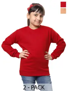 BAESD Girls Pack Of 2 Fleece Pullover Sweatshirts