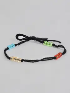 Sangria Women Silver-Plated Beads Studded Anklet