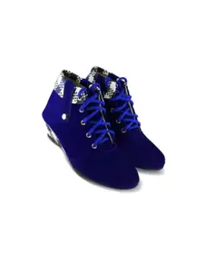 BAESD Girls Mid Top Textured Suede Regular Boots