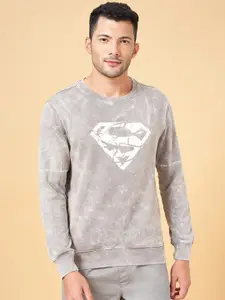 Urban Ranger by pantaloons Superman Logo Printed Cotton Sweatshirt