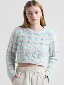 ONLY Cable Knit Crop Pullover Sweater