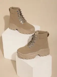 Truffle Collection Women Ninety2 Mid-Top Chunky Boots