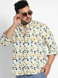 Instafab Plus Classic Floral Opaque Printed Cotton Casual Shirt