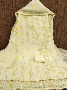 MANVAA Embroidered Silk Georgette Unstitched Dress Material