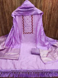 MANVAA Floral Embroidered Pure Cotton Unstitched Dress Material