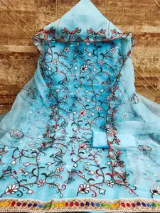 MANVAA Embroidered Unstitched Dress Material