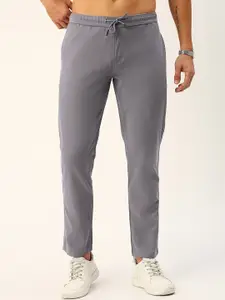 Metronaut Men Smart Slim Fit Mid-Rise Easy Wash Regular Trousers