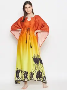 The Kaftan Company Colourblocked Maxi Kaftan Nightdress