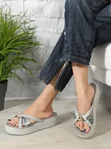 ELLE Open Toe Flatform Heels