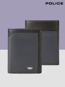 Police Men Leather Three Fold Wallet