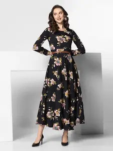 Selvia Floral Printed Maxi Dress