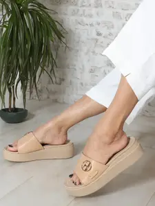 ELLE Embellished Open Toe Flats