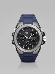CARLINGTON Men Textured Dial & Straps Analogue Multi Function Watch CT 9105 Blue