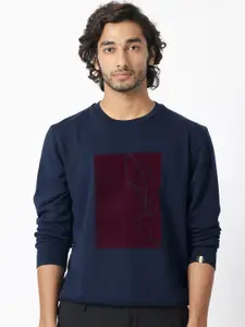RARE RABBIT Men Velot Geometric Printed Sweatshirt