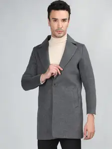 CHKOKKO Notched Lapel Woollen Overcoat