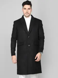 CHKOKKO Single Breasted Longline Woollen Overcoat
