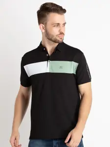 Status Quo Colorblocked Polo Collar T-Shirt