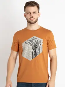 Status Quo Typography Printed Cotton Round Neck T-shirt