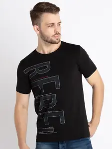 Status Quo Typography Printed Cotton T-shirt